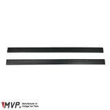 MVP E30 2-Door Outer Rocker Panel Sill Strip Set (Black)