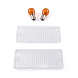 BMW E30 clear front turn signal lenses plastic bumper non-M3
