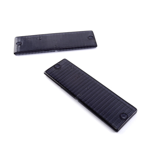 BMW E30 smoked Euro black front turn signal lenses pair