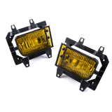 BMW E30 late model yellow fog lights pair for plastic bumper
