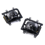 BMW E30 late model yellow fog lights pair for plastic bumper