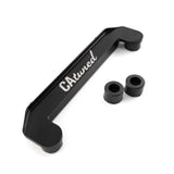 Black anodized billet CNC radiator mount by CA Tuned