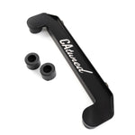 Black anodized billet CNC radiator mount by CA Tuned