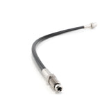 CAtuned black braided clutch line male to female straight fitting E30 E36