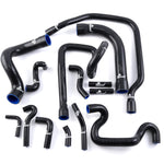 Silicone cooling hose kit for BMW E30 M42 in black or blue by CA Tuned