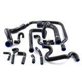Silicone cooling hose kit for BMW E30 M42 in black or blue by CA Tuned