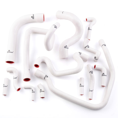 White silicone cooling hose kit for BMW E30 M42 by CA Tuned