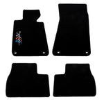 CAtuned black motorsport floor mats for BMW E30 Coupe and Sedan – full set with heel pad