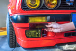 BMW E30 smoked Euro black front turn signal lenses pair