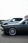 Unwelded 51mm coilover system for BMW E30 by CA Tuned installed on 3 Series with BBS RC090 Style 5